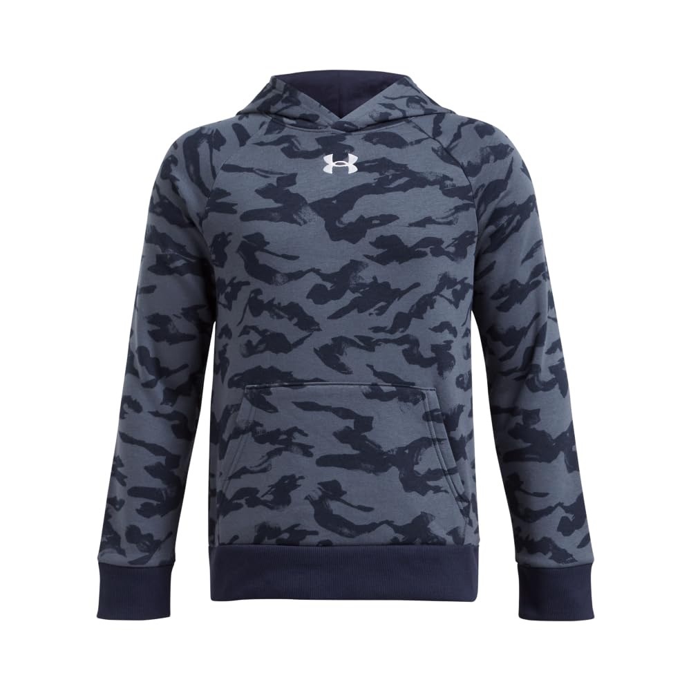NWOT Under Armour fleece youth boys XL NAVY/ Steel Blue Pullover hoodie